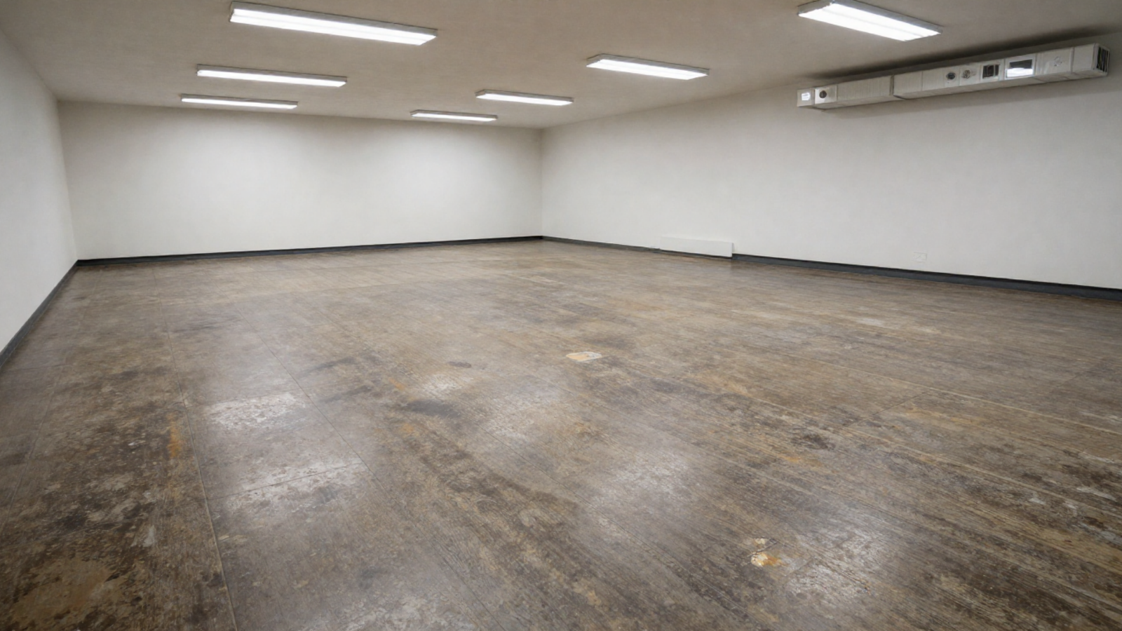 Alter Vinylboden vor der Sanierung Dachau